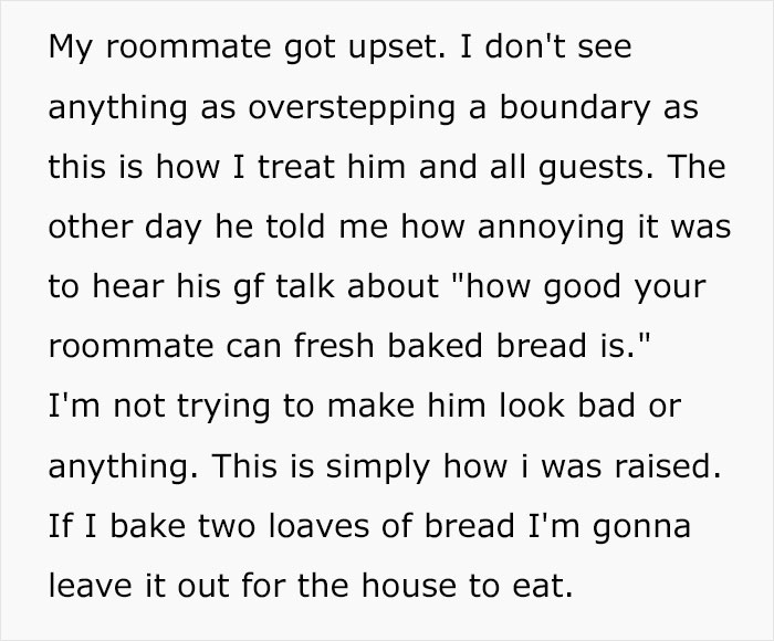 Man Wonders If He’s A Jerk For Offering Roommate And His GF Home-Cooked Food Man Wonders If He’s A Jerk For Offering Roommate And His GF Home-Cooked Food