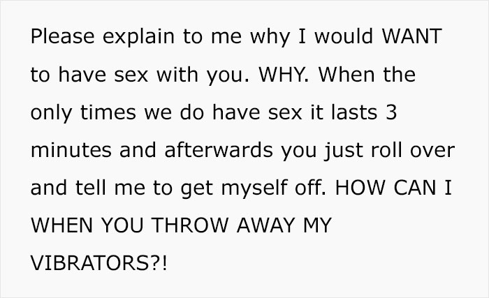 Woman Lists All The Reasons She Doesn't Want To Have Sex With Her Husband After She Catches Him Complaining, And Every Man Needs To Read This Woman Lists All The Reasons She Doesn't Want To Have Sex With Her Husband After She Catches Him Complaining, And Every Man Needs To Read This