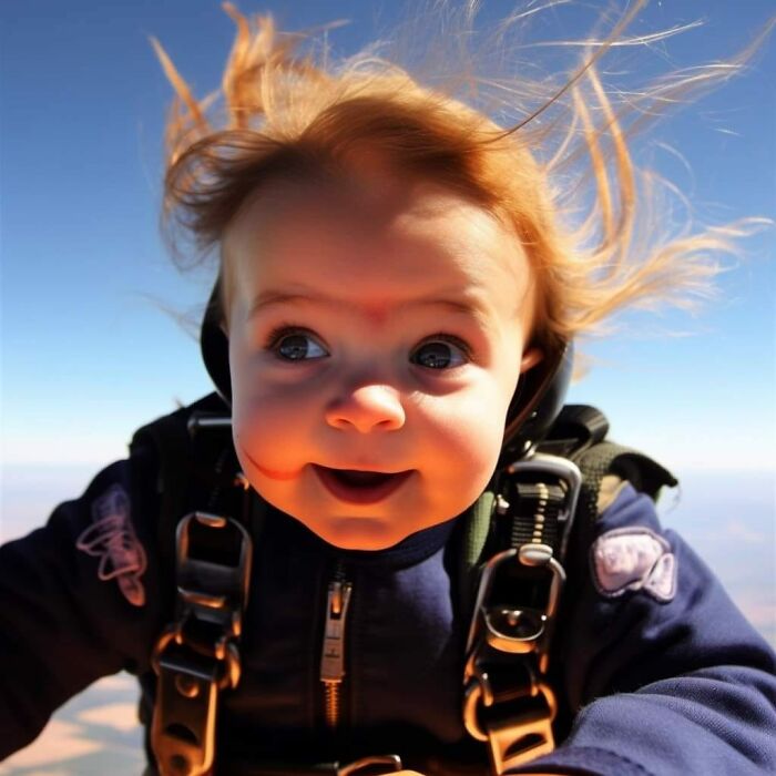 Ai-Generated Images Of Babies Skydiving Go Viral On Social Media (24 Pics)