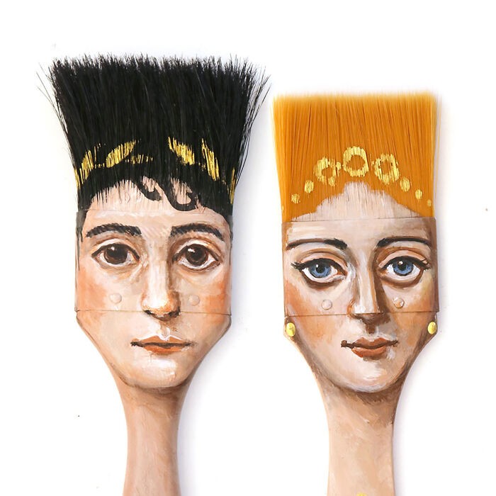 "Luca And Amelia", Paintbrush Portraits