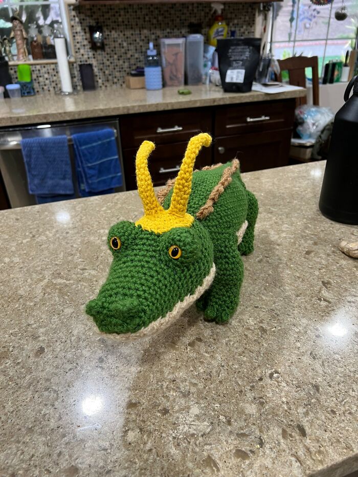 Alligator Loki -Why Crochet Just An Alligator When He Can Be An Alligator Loki ;>