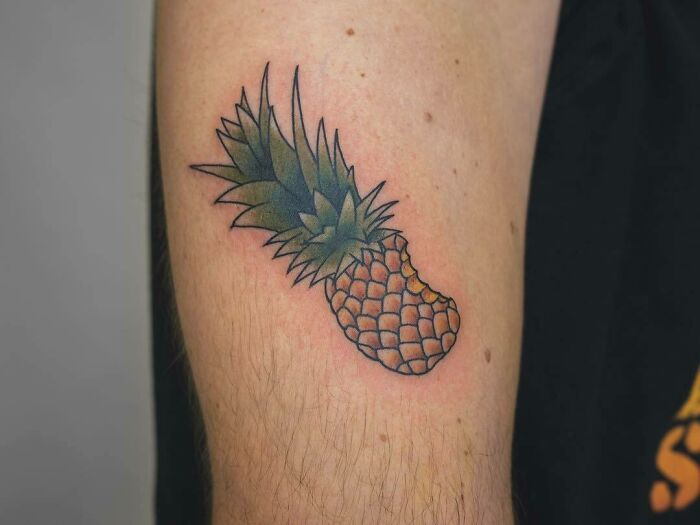 Bitten pineapple