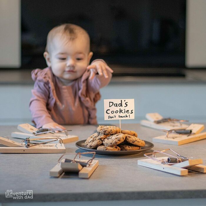 The Biggest Problem When Making Cookies Are Kids Trying To Steal Them. But Not This Time! I Bought Some Mouse Traps To Protect My Precious Cookies. I Wonder If They’ll Be Able To Steal My Cookies Now!