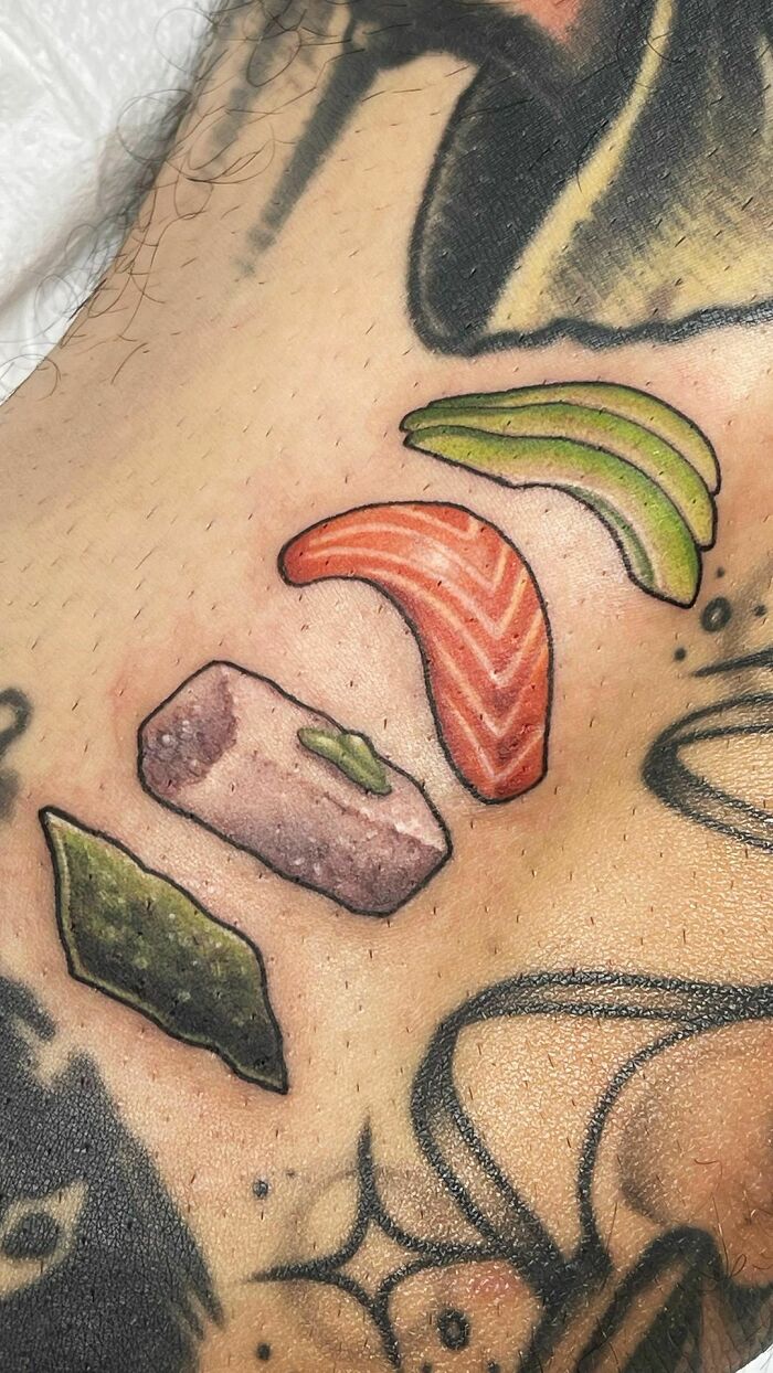Sushi watercolor tattoo
