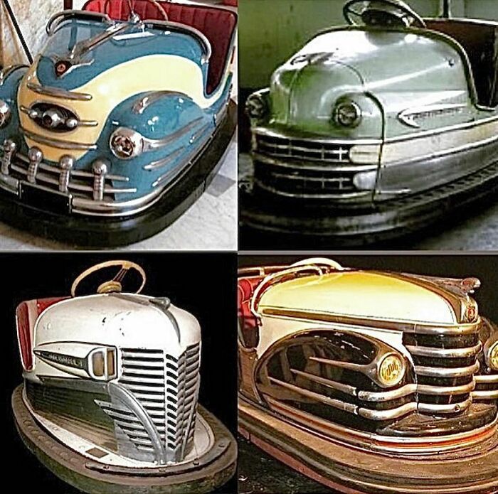 Circa 1950’s Bumper Cars At The Height Of Their Style