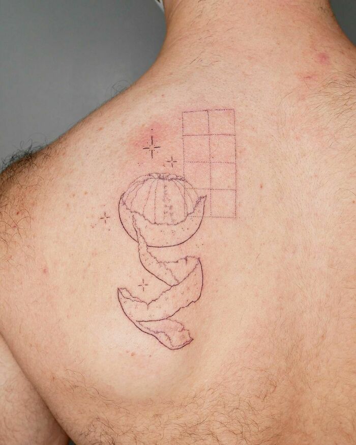 Clementine peel back tattoo