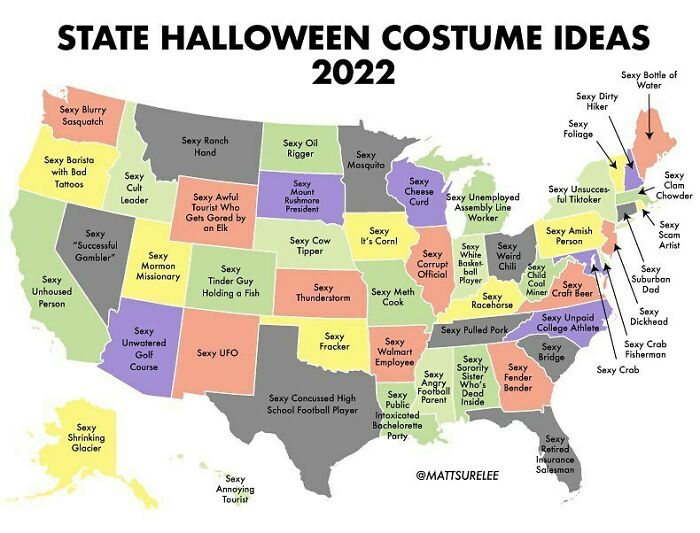 I Thought Of A Halloween Costume Idea For Whichever State You Live In 🎃