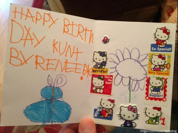 "My Brother's Card From My 5 Year Old Niece. His Name Is Kurt..."⁠