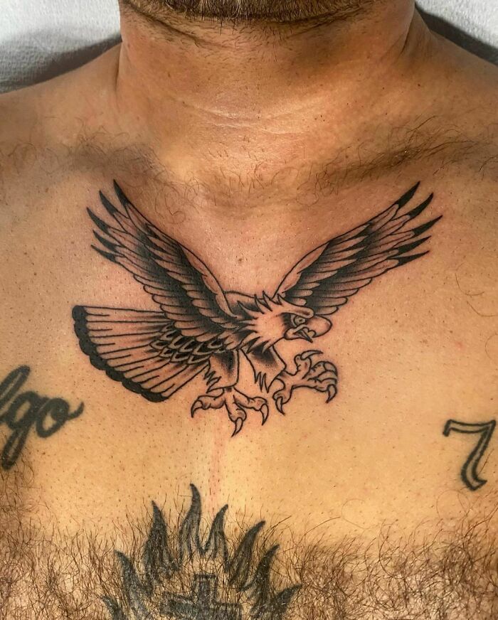 American traditional eagle tattoo