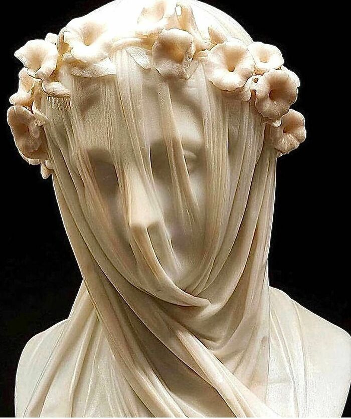 “The Veiled Lady” By Raffaele Monti 1860