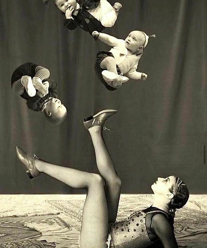 Very Rare Vintage Photo Of A Prohibition Era Illegal Baby Juggling Competition In 1929