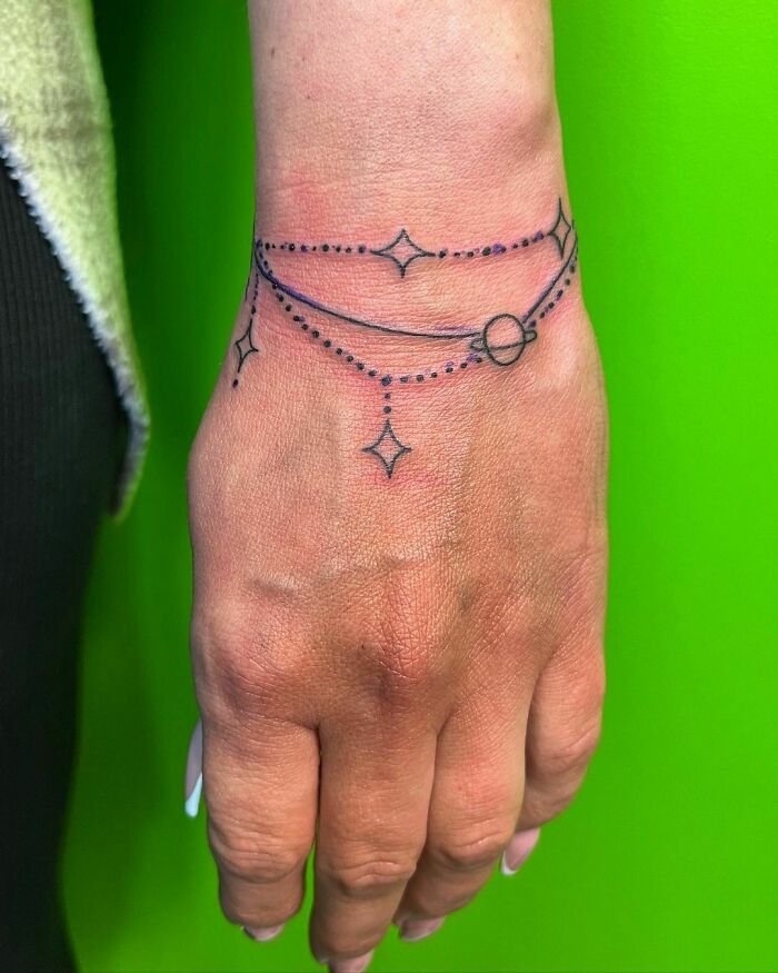 Bracelet wrist tattoo