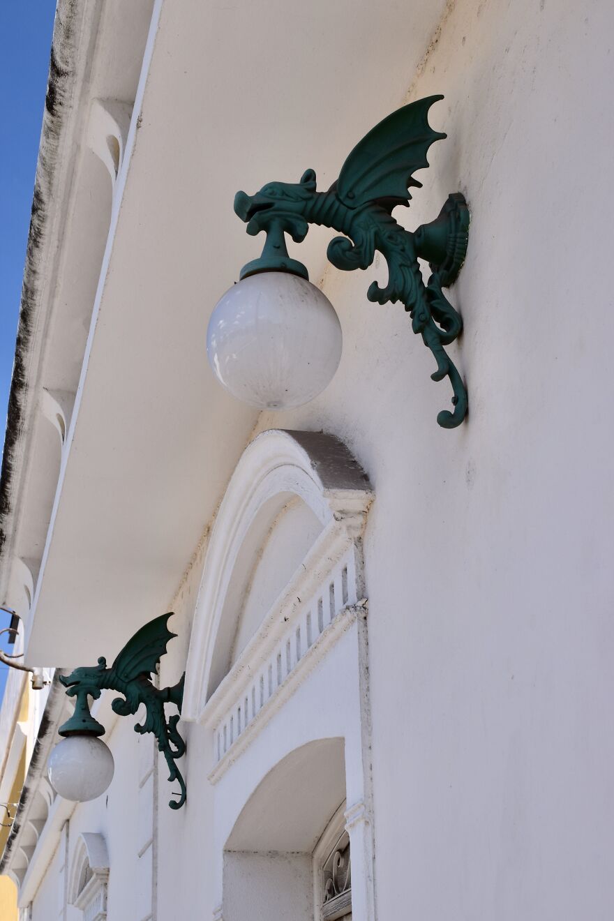 Dragon Sconces In Merida, Mexico