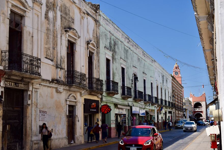 Old, Colonial Buildings In Merida, Mexico