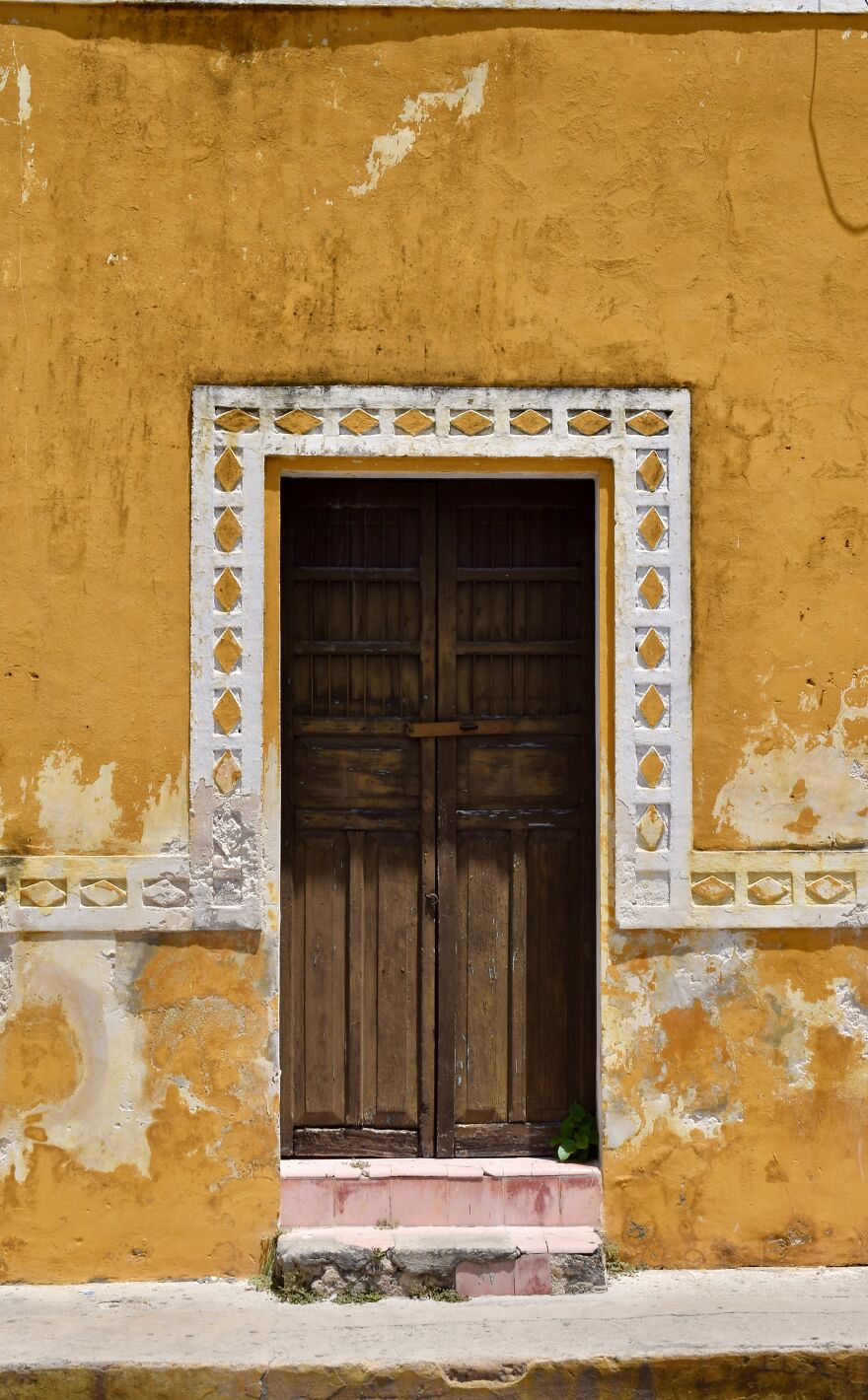 A Wooden Door In Izamal, Yucatan, Mexico