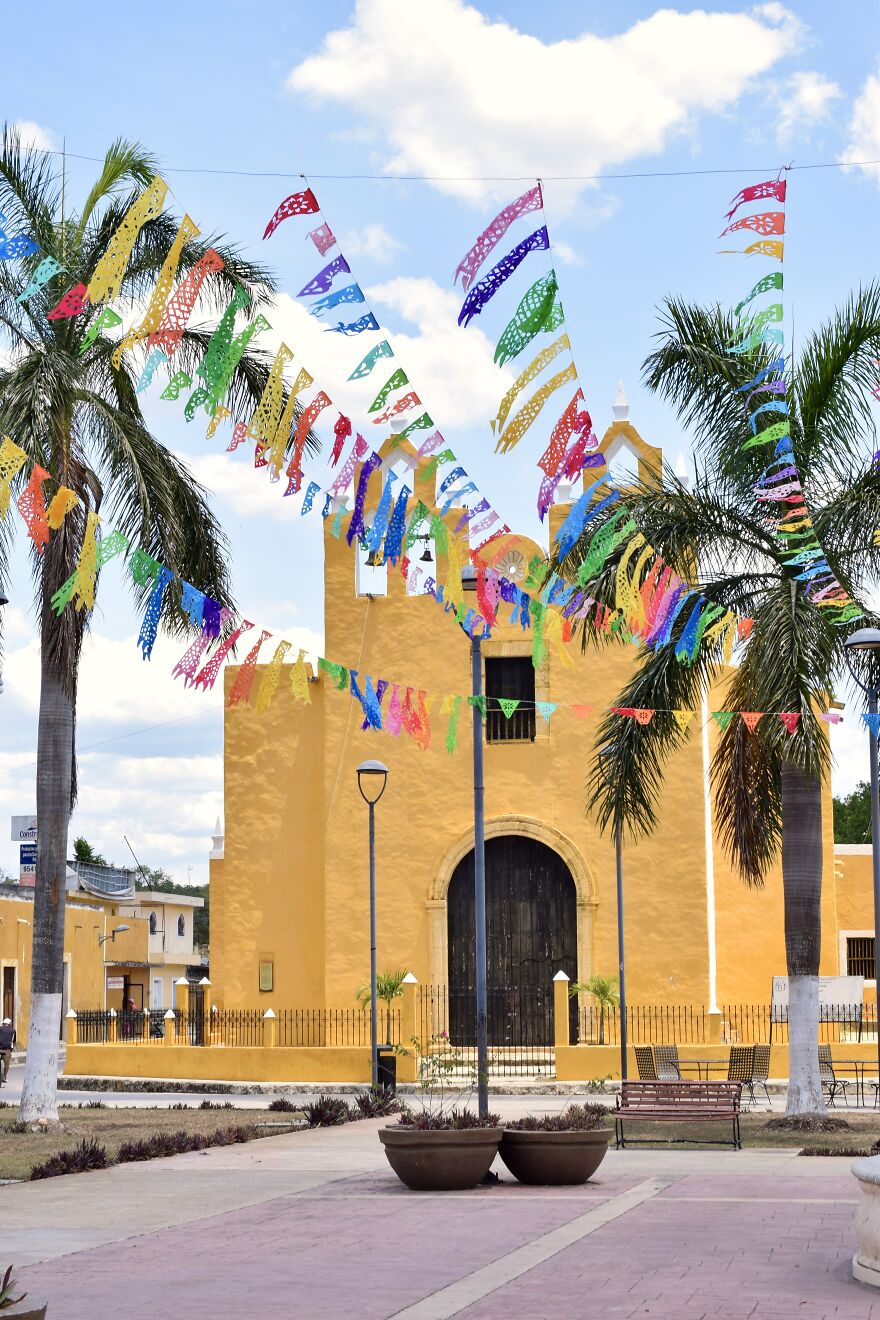 Capilla De Los Remedios Church In Izamal, Yucatan, Mexico