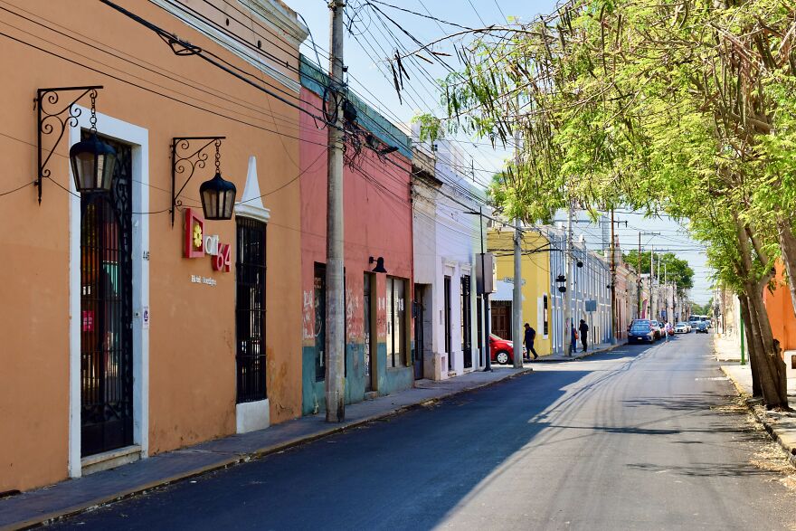 A Picturesque Street In Merida, Mexico