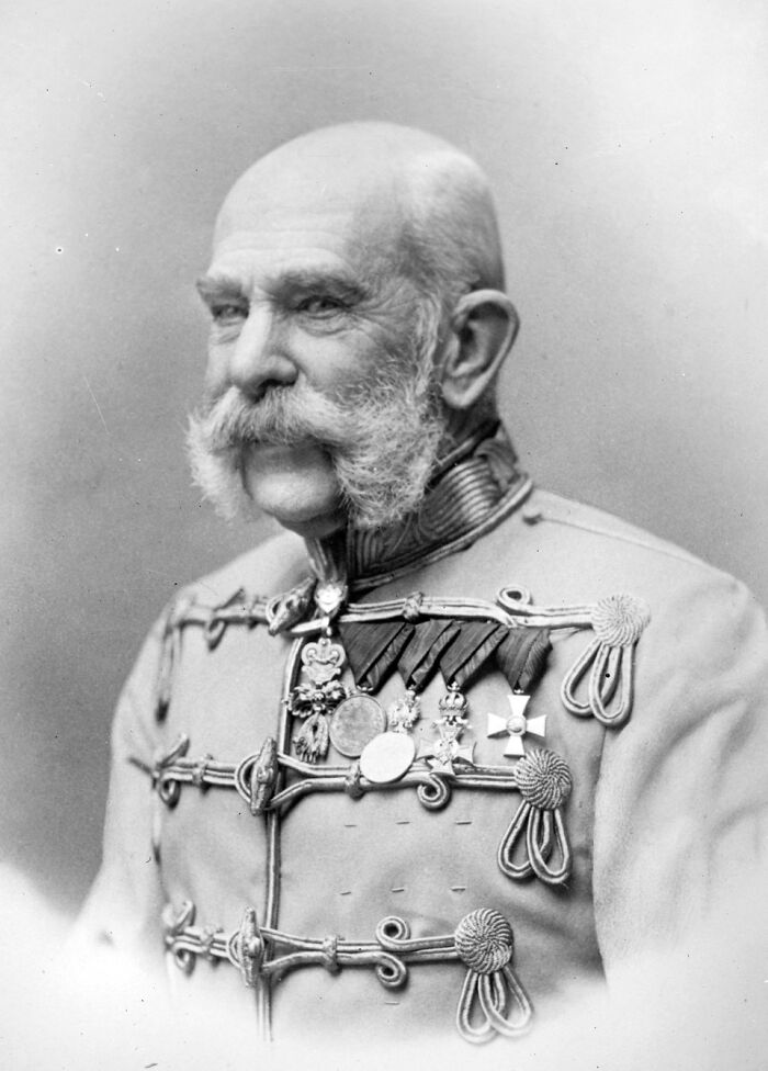 Picture of Franz Joseph I with big mustaches 