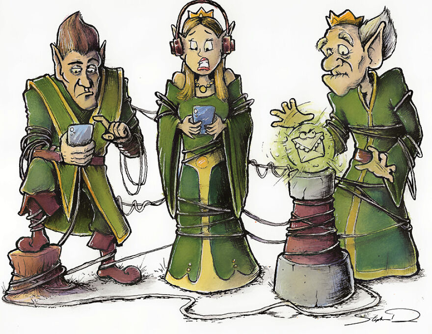 I Turned My Ink And Watercolor Paintings Of Fantasy Characters Into Playing Cards.