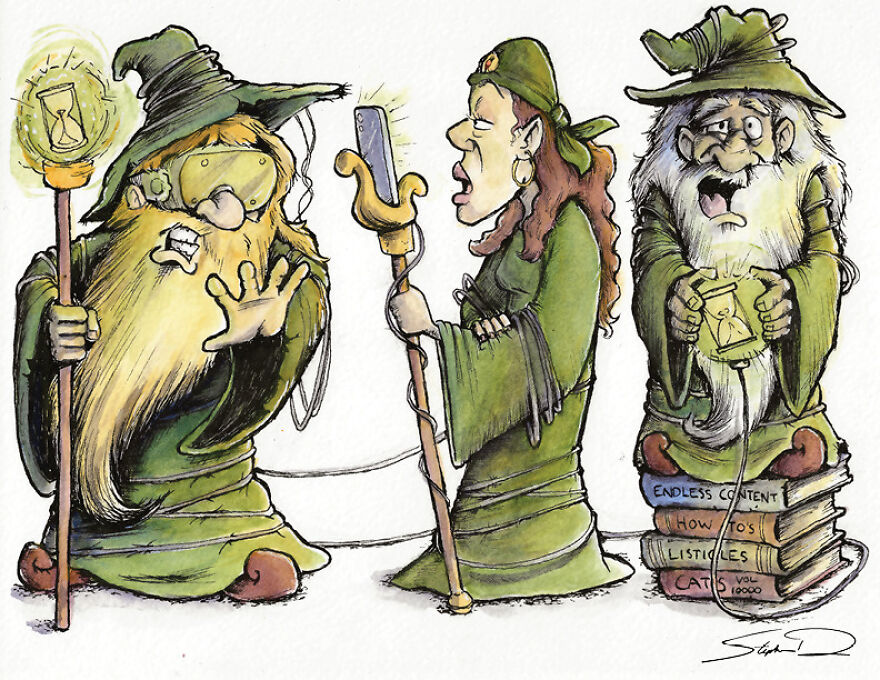 I Turned My Ink And Watercolor Paintings Of Fantasy Characters Into Playing Cards.