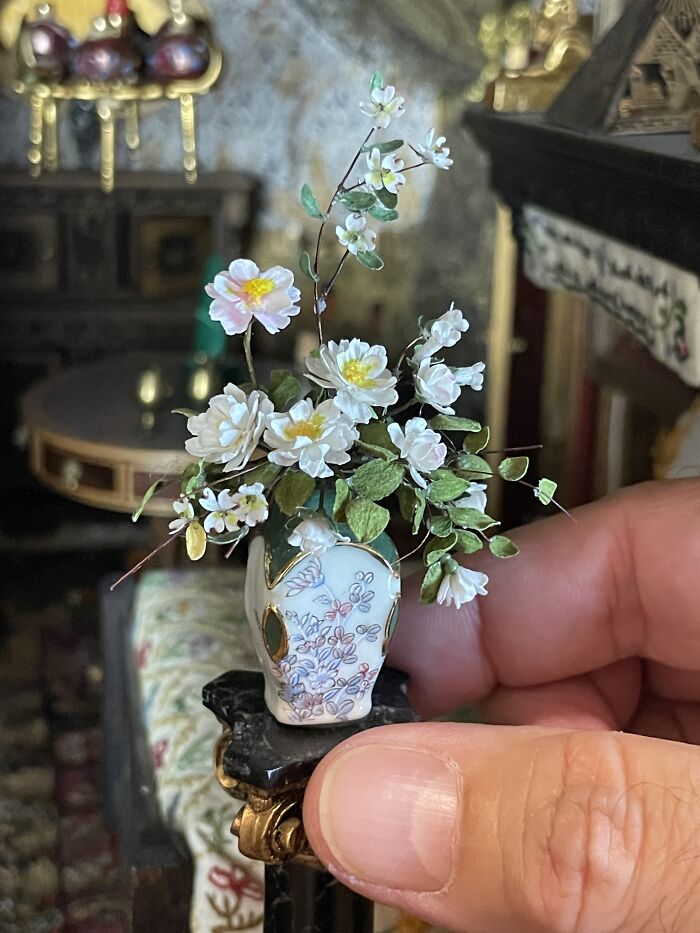 Bridal Wreath, Jasmine, Zinnias (Artist Unknown)
