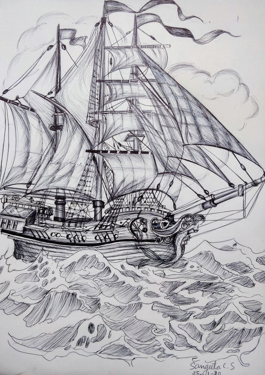 Amazing Pen Art By Sangeeta Cs (7 Pics) Amazing Pen Art By Sangeeta Cs (7 Pics)