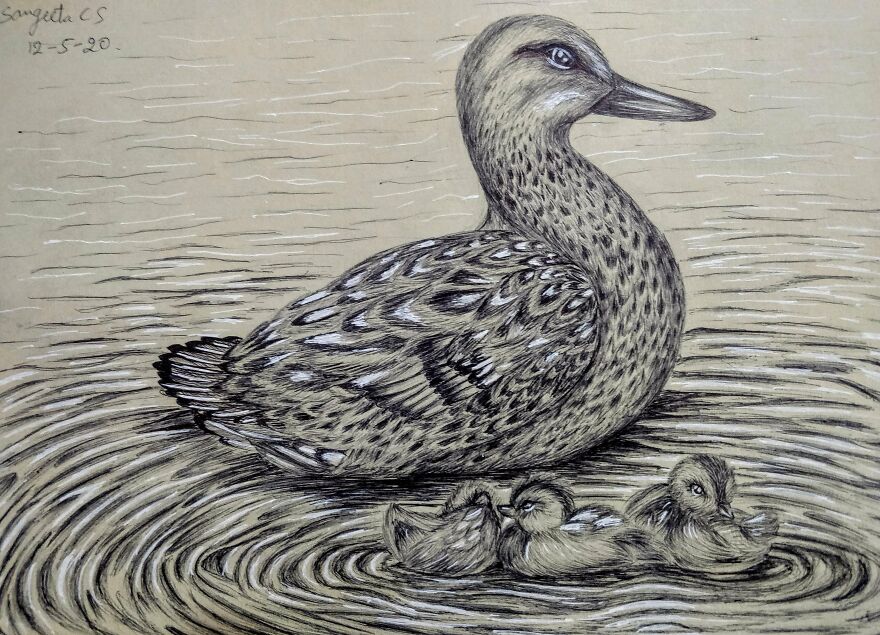 Amazing Pen Art By Sangeeta Cs (7 Pics) Amazing Pen Art By Sangeeta Cs (7 Pics)