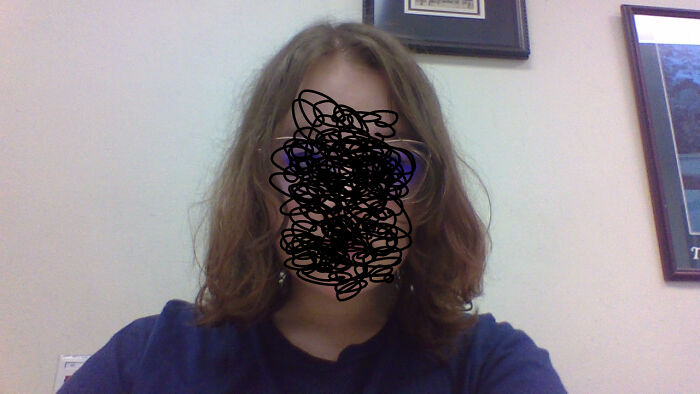 I Did Amazing At Scribbling Out My Face Ik I Just Dont Feel Like Showing It Today