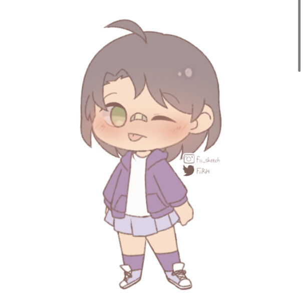 I Made This Chibi Avatar Of Me, And Apparently My Dad Knows A Guy Who Prints Drawings On Shirts, So I Had It Done And I’m Actually Wearing The Shirt Right Now