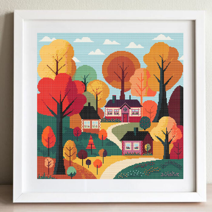 15 Simple Cross-Stitch Patterns Of Various Landscapes