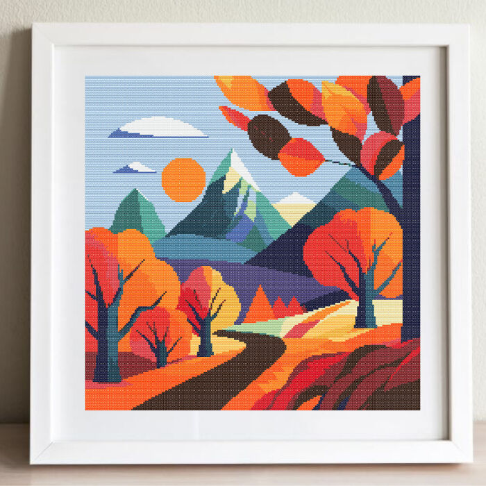 15 Simple Cross-Stitch Patterns Of Various Landscapes