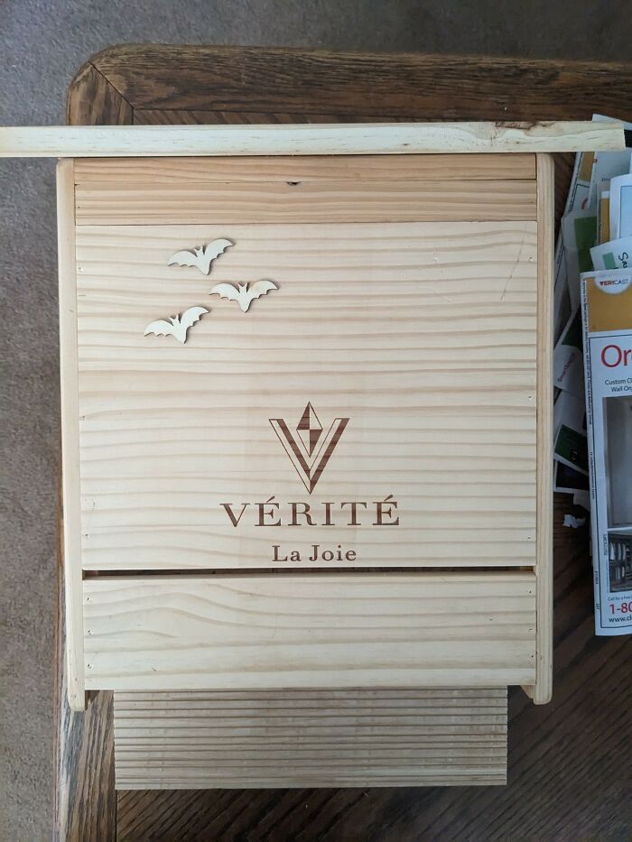 Bat Boxes Made From Wine Boxes