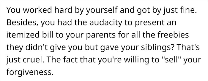 Parents Demand 18-Year-Old Son Start Acting Like An Adult, He Goes No-Contact And Offers To Sell Parents His Forgiveness 16 Years Later Parents Demand 18-Year-Old Son Start Acting Like An Adult, He Goes No-Contact And Offers To Sell Parents His Forgiveness 16 Years Later