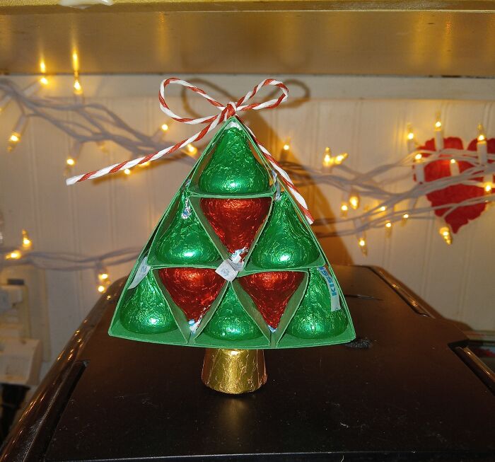 I Have This Cute Hershey Kiss Christmas Tree Someone Made Me For Christmas. I Have Since Eaten The Hershey Kisses, And Sometimes I Replace Them With Different Colored Ones