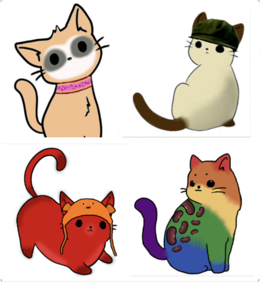 (Late Post, Sorry) This Is Another Friendship One, But Here's The Kitty Quartet! (This Was A Result Of The Mr Tibbles Story, If Anyone Remembers That)