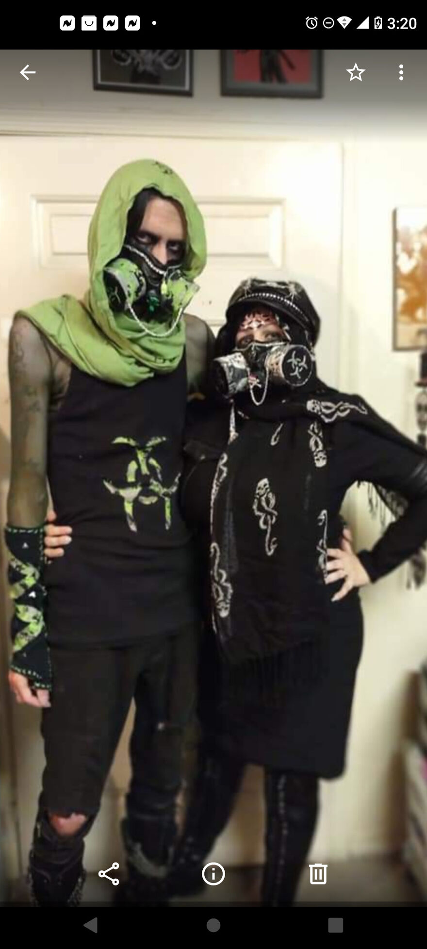 My Creativity And Quick Thinking. Decided To Go To The Apocalypse Ball Last Minute Husband Said No Way We Could Get Costumes In One Day. Quick Trip To Goodwill And A Few Hours Of Crafting And We Won The Costume Contest