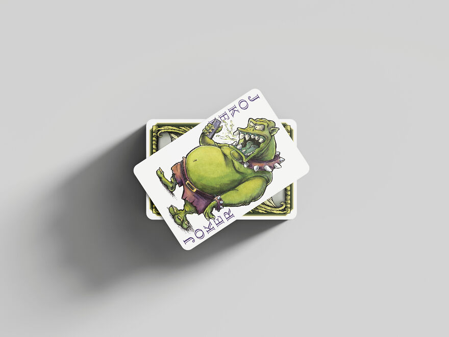 I Turned My Ink And Watercolor Paintings Of Fantasy Characters Into Playing Cards.