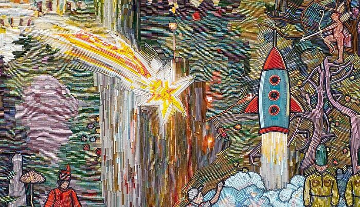 To Make The Paintings “Alive” I Cover Them With Glass Beads (17 Pics) To Make The Paintings “Alive” I Cover Them With Glass Beads (17 Pics)