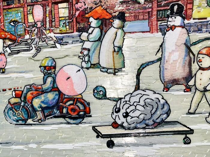 To Make The Paintings “Alive” I Cover Them With Glass Beads (17 Pics) To Make The Paintings “Alive” I Cover Them With Glass Beads (17 Pics)