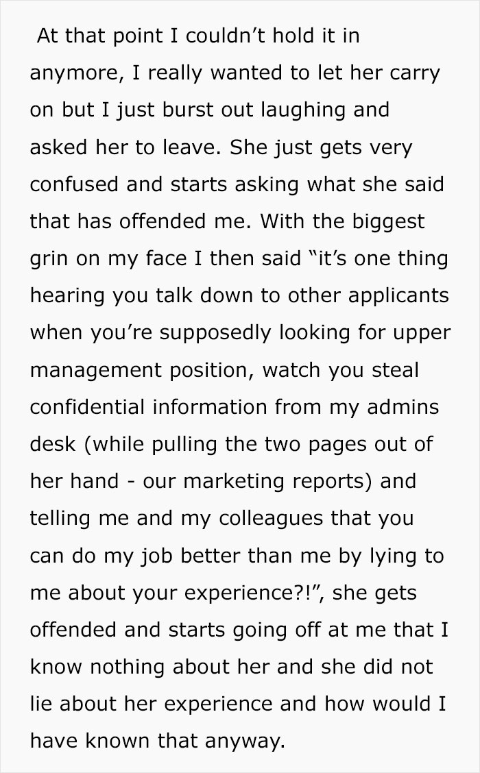 Person Rejects Job Candidate After Catching Her Lying About Her Experience, Meets Her At A Different Company As Her Boss Years Later Person Rejects Job Candidate After Catching Her Lying About Her Experience, Meets Her At A Different Company As Her Boss Years Later