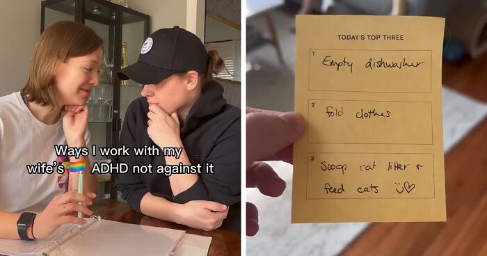 “Ways I Work With My Wife’s ADHD, Not Against It”: Couple’s Unique System For Sharing Household Chores Goes Viral On Instagram
