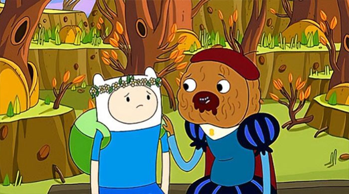 Duke of Nuts talking with Finn the Human