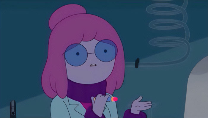 Princess Bubblegum holding a flashlight