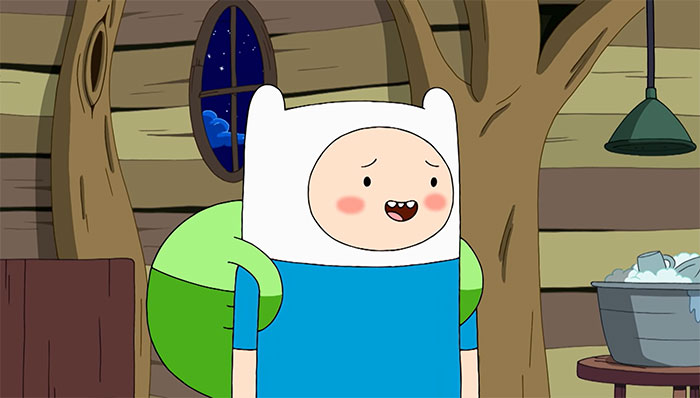 Finn the Human being shy