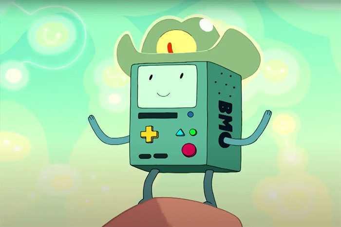BMO standing with hands up