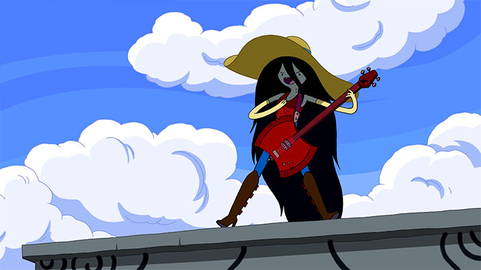 Marceline the Vampire Queen playing with guitar