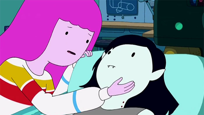 Princess Bubblegum taking care of Marcelina
