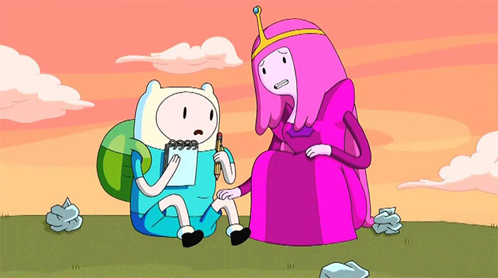 Princess Bubblegum talking with Jake the Dog