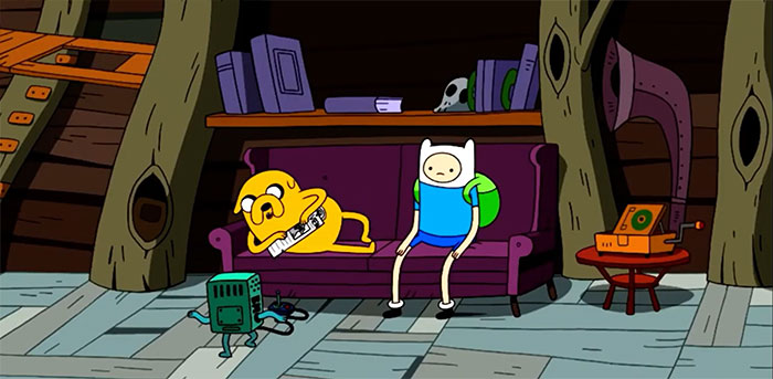 Jake the Dog screaming on BMO
