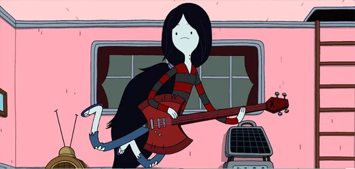 Marceline the Vampire Queen playing with guitar